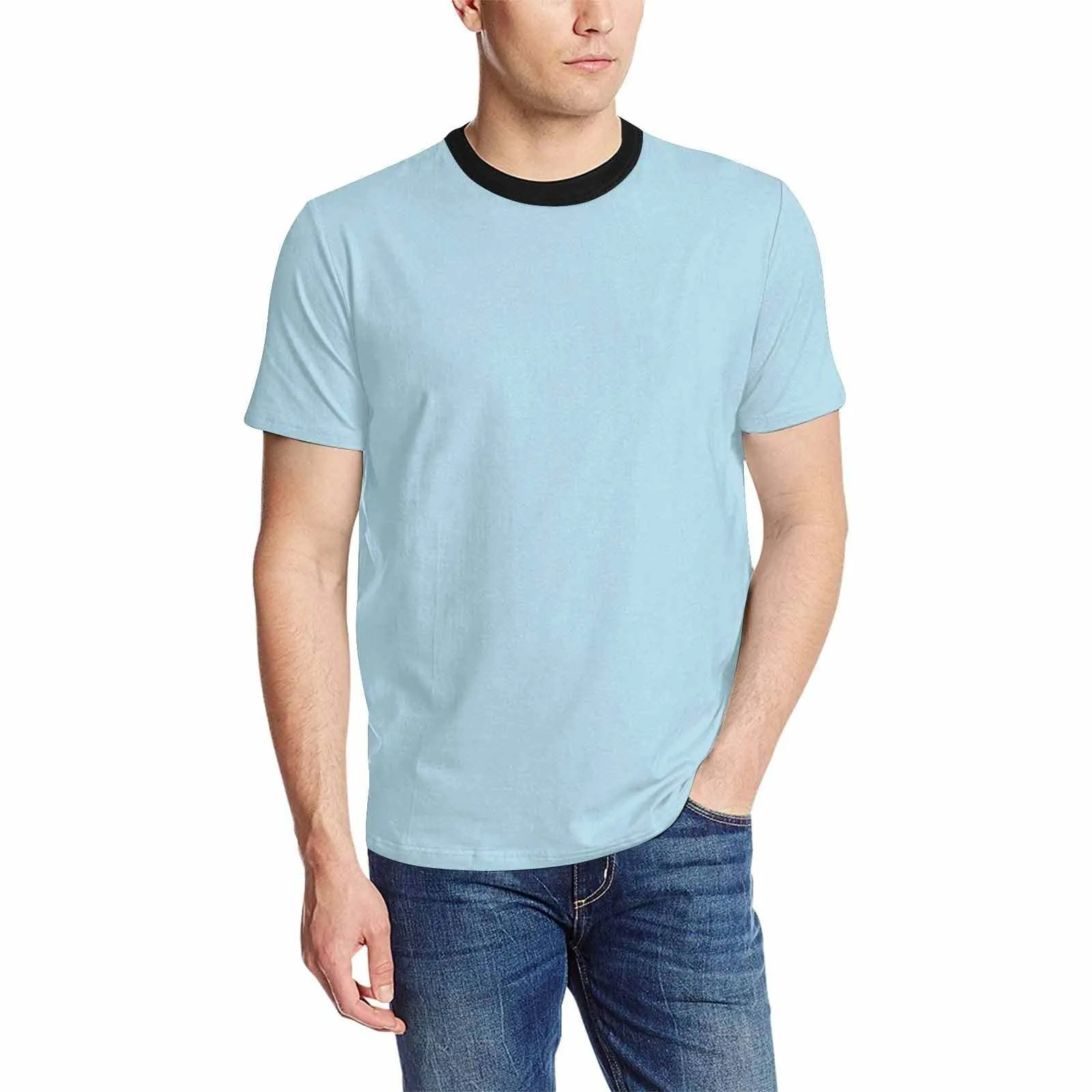 Uniquely You Mens T-Shirt /  Light Blue     - Short Sleeve Casual Shirt