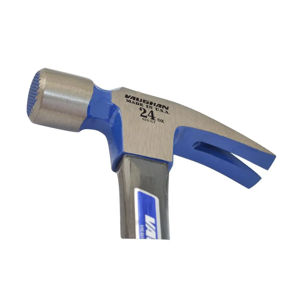 Vaughan FS505M 24 oz. Straight Claw Hammer - Fiberglass Handle Milled Face