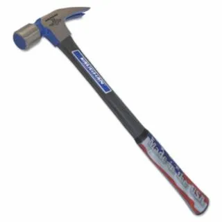 Vaughan FS505M Fiberglass Hammer, Forged Steel Head, Straight Handle, 17 in, 24oz 1 EA