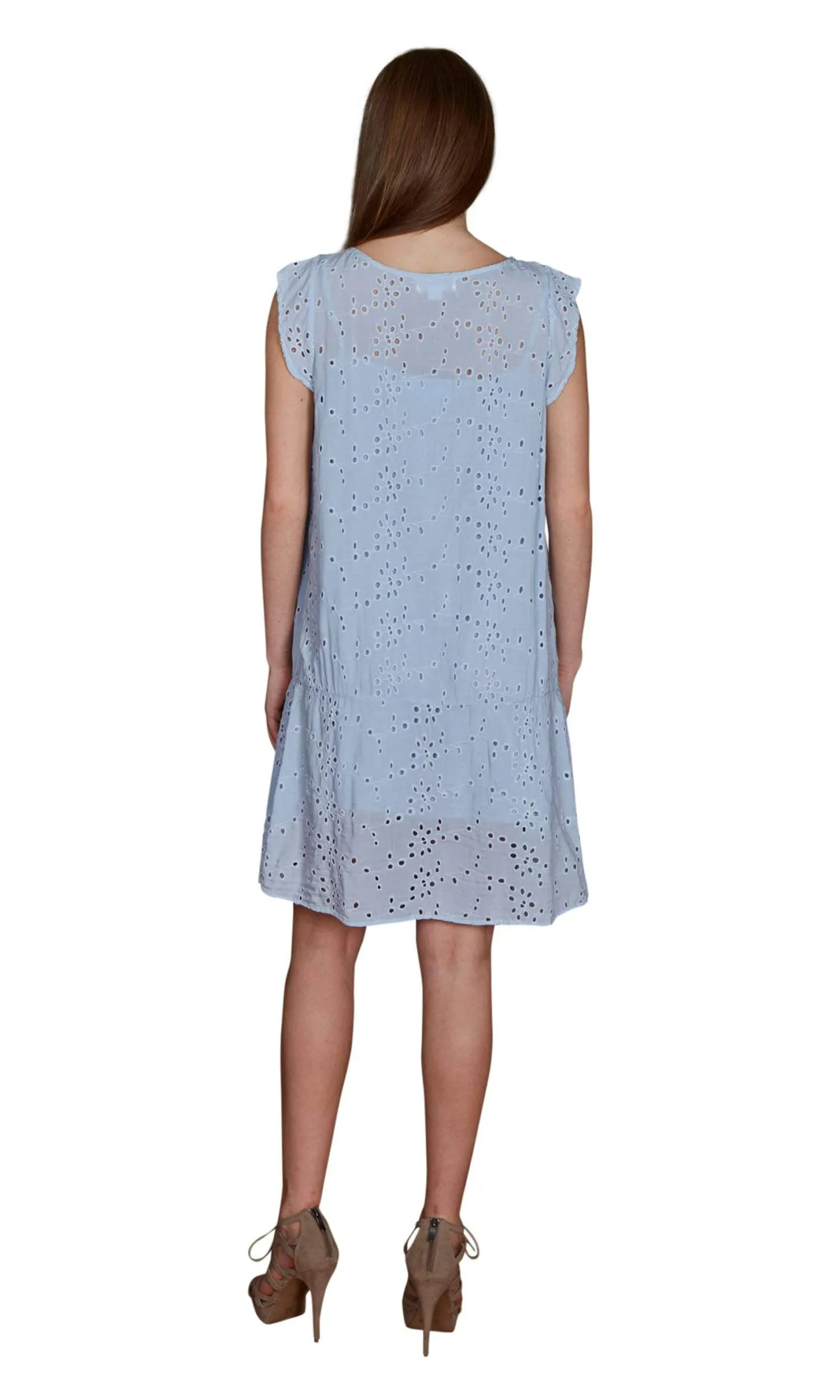 Velvet by Graham & Spencer Airlina Eyelet Scoop Neck Dress