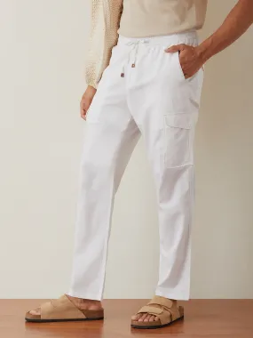 White Plain Cargo Pants