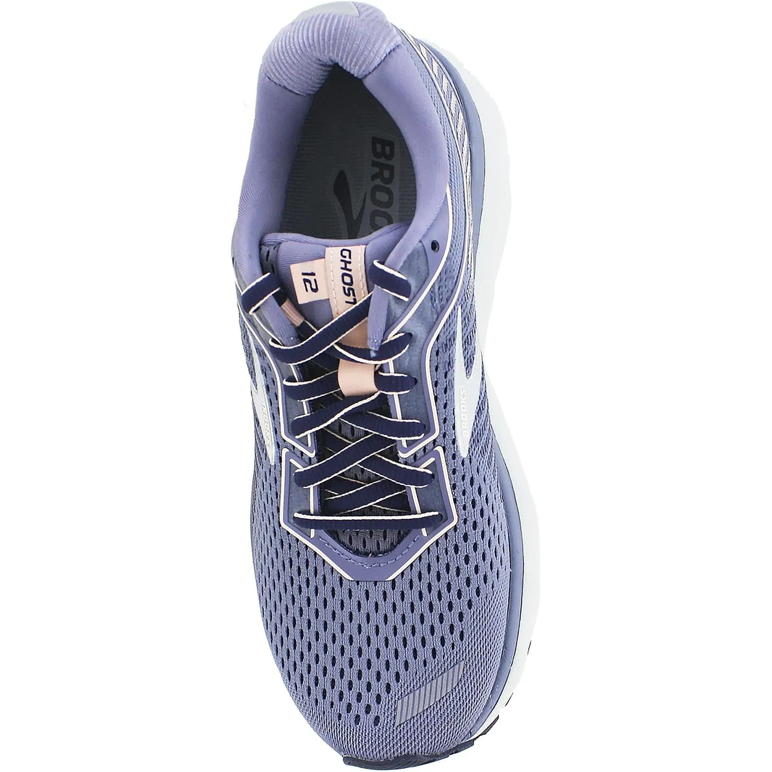 Women's Brooks Ghost 12 Granite/Peacoat/Peach Mesh