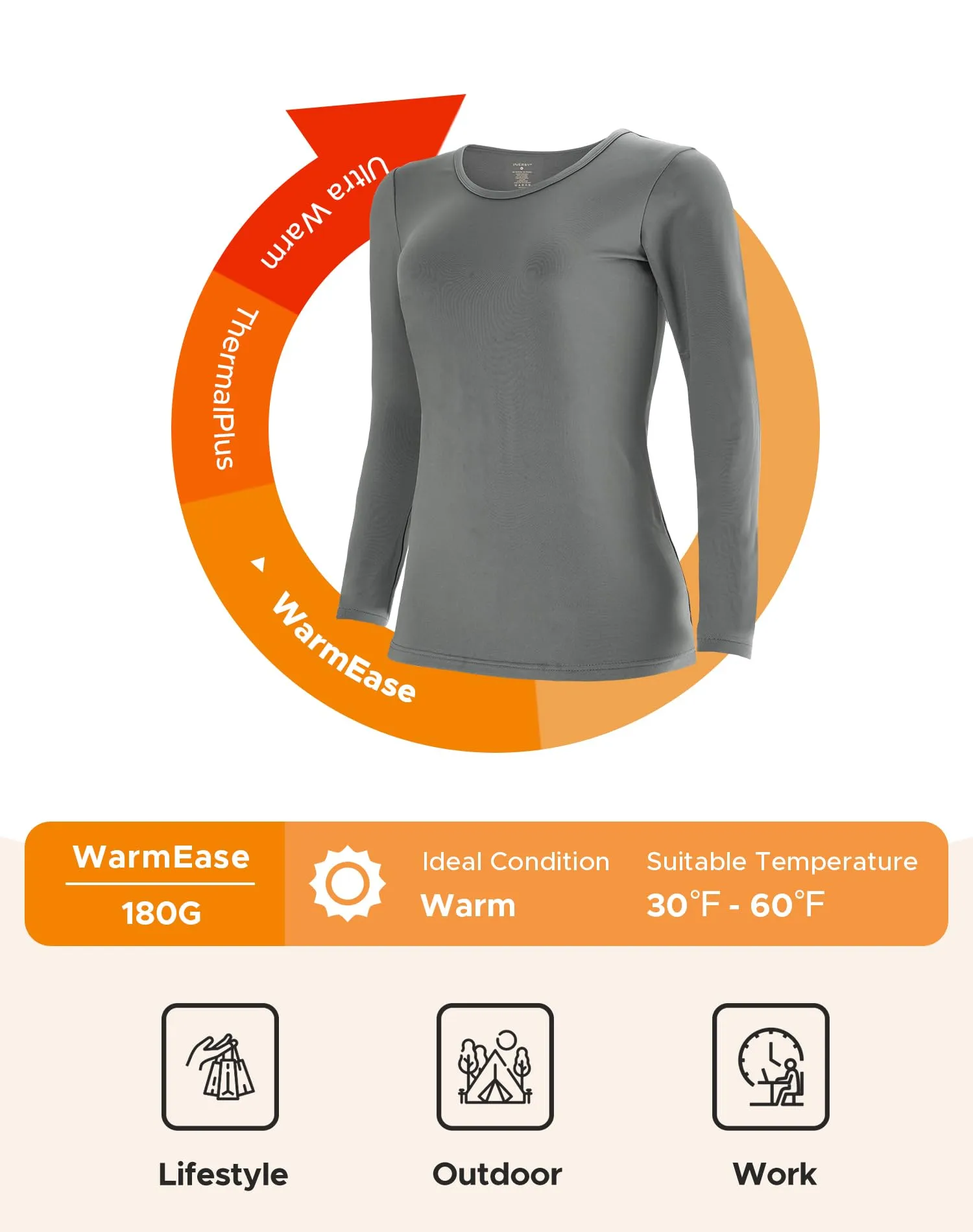 Womens Thermal Underwear Lightweight Tops