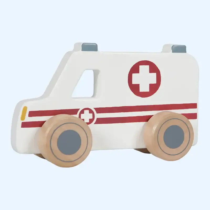 Wooden Emergency Service Vehicles Set