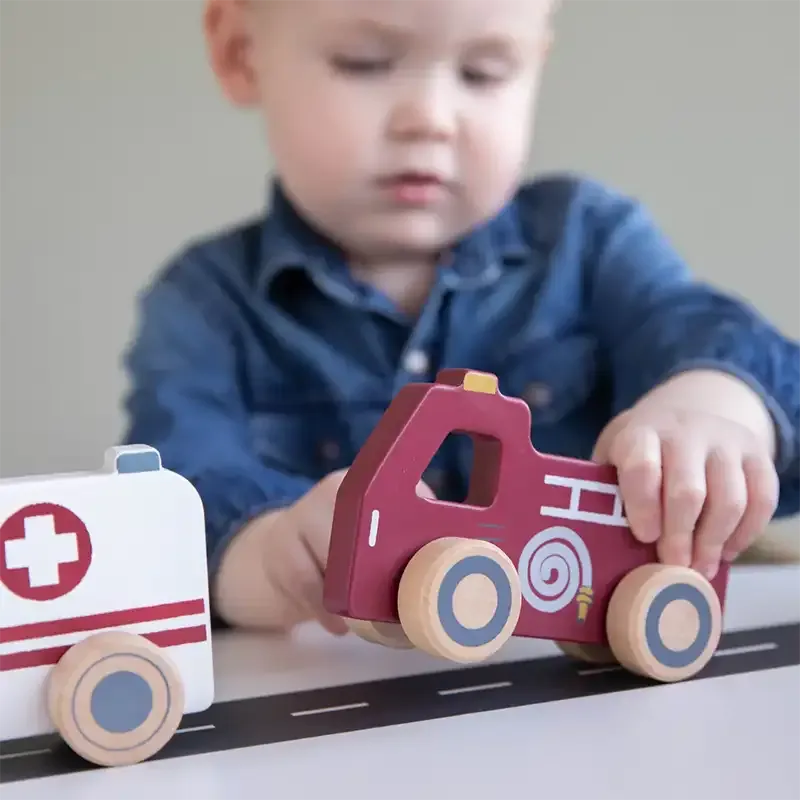 Wooden Emergency Service Vehicles Set