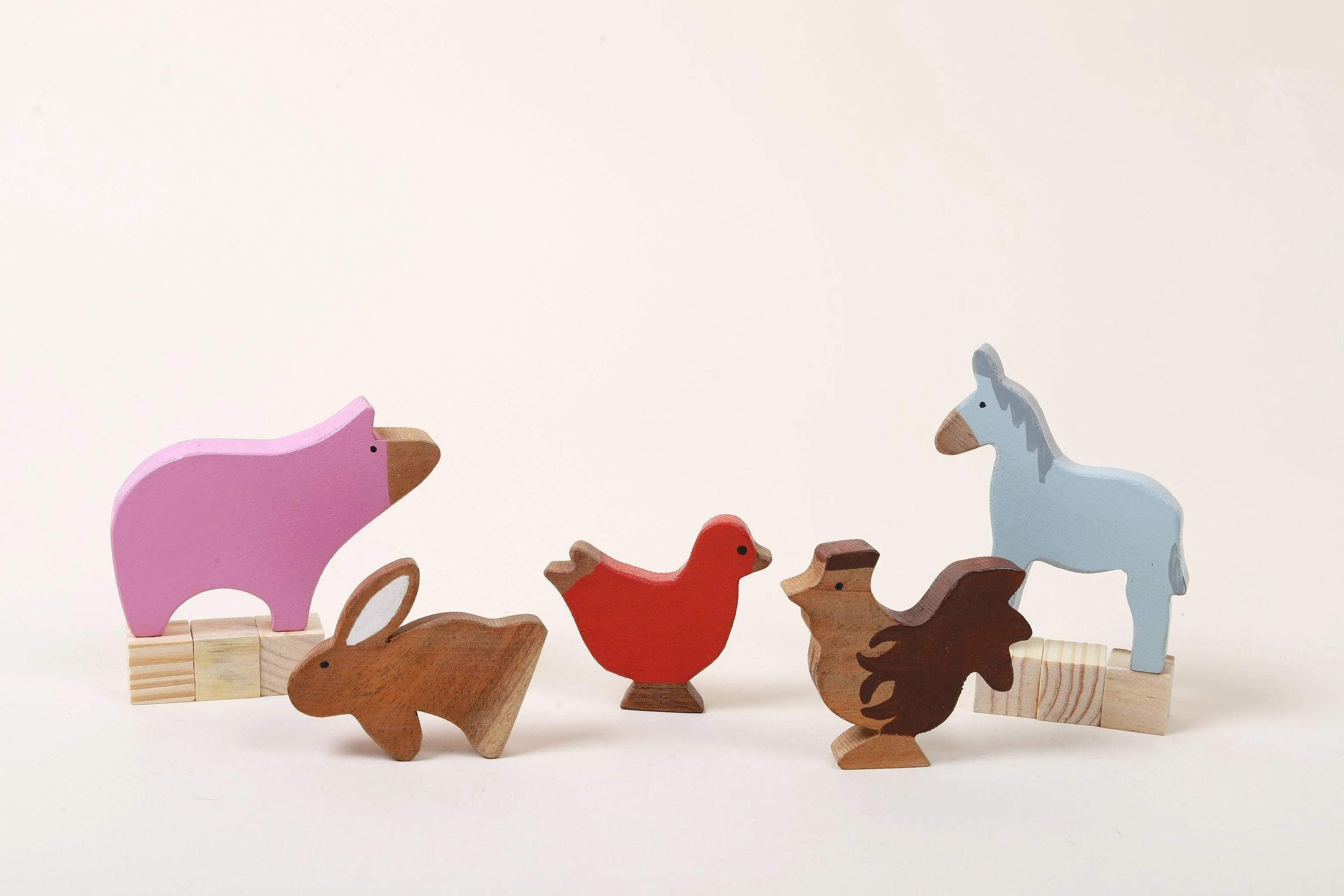 Wooden Farm Animals Toys