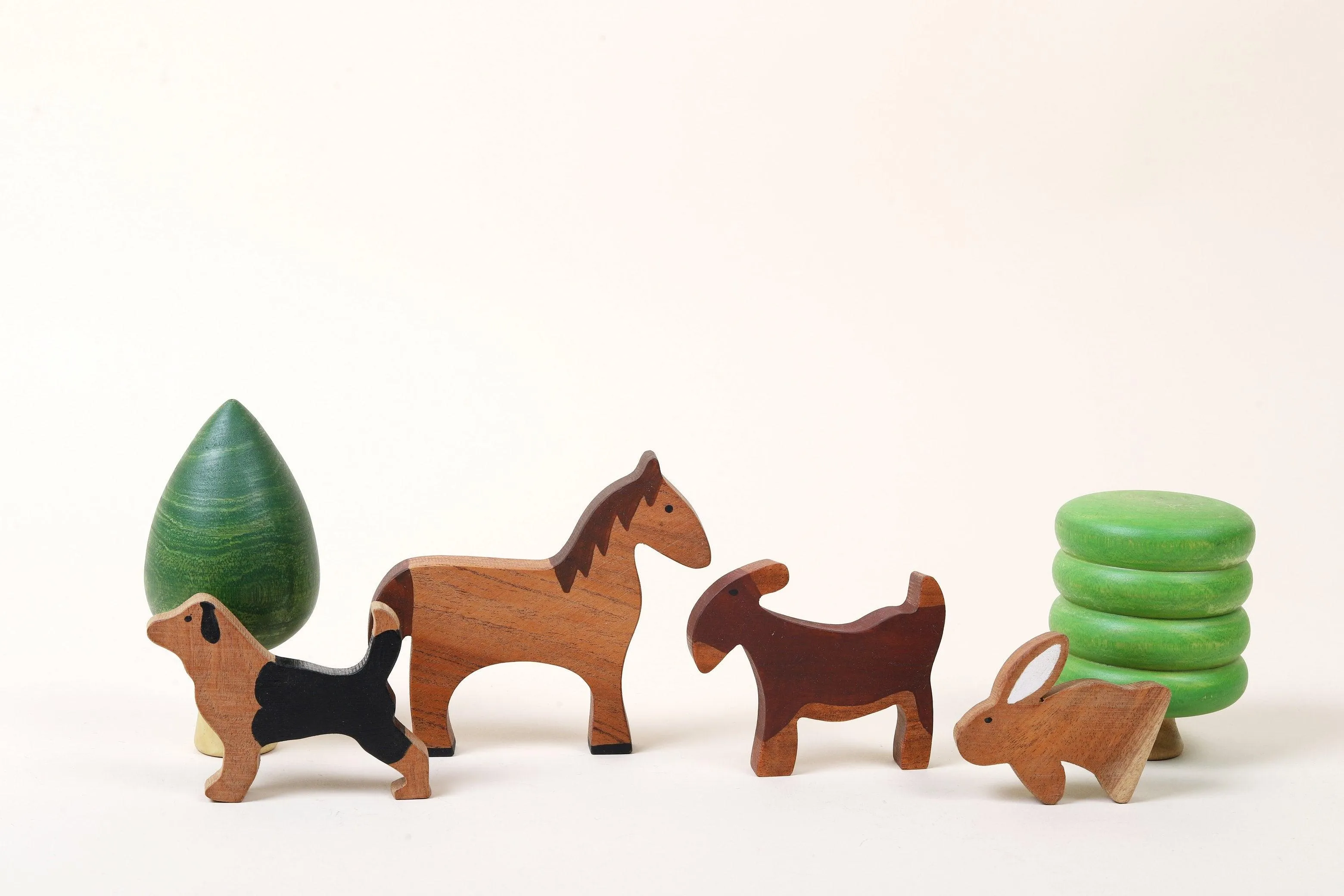 Wooden Farm Animals Toys