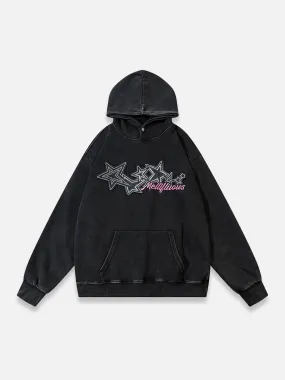 Y2K Star Embroidered Hoodie