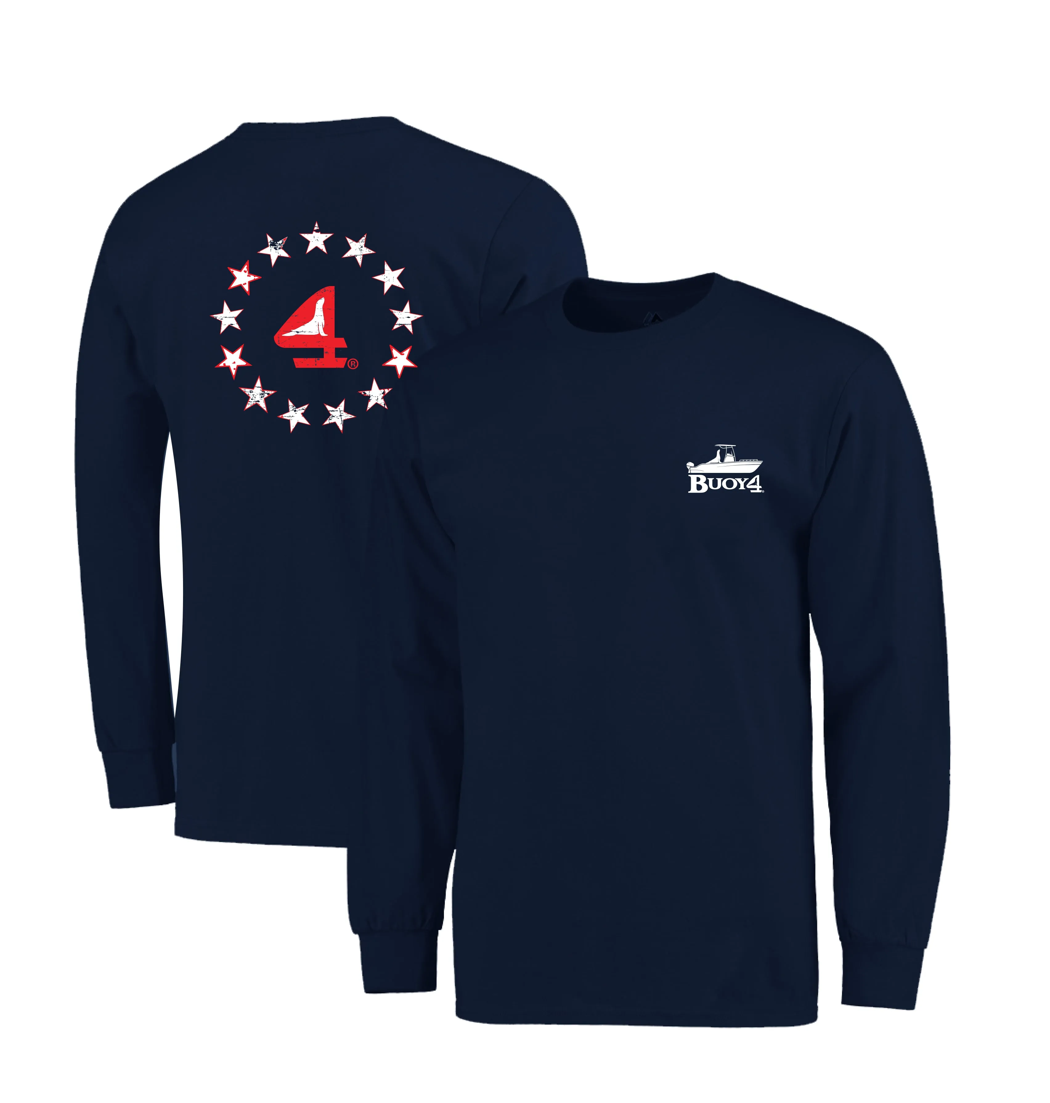 Youth Navy “4 Stars” Long-sleeve